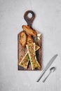 Roasted bone marrow, top view Royalty Free Stock Photo