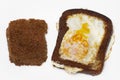 Roasted bread and egg Royalty Free Stock Photo