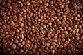 Roasted brown coffee beans