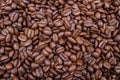 Roasted Brown Coffee Beans Aroma Background Royalty Free Stock Photo