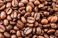 Roasted Brown coffee beans background Close Up Royalty Free Stock Photo