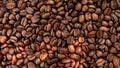 Roasted brown coffee beans as background Royalty Free Stock Photo