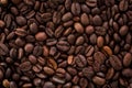 Roasted brown coffee beans