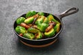 Roasted brussels sprouts with bacon Royalty Free Stock Photo