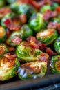 Roasted brussels sprouts in a bowl Royalty Free Stock Photo