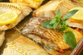 Roasted carp fillets Royalty Free Stock Photo