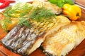 Roasted carp fillets Royalty Free Stock Photo