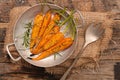 Roasted carrot and herbs