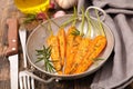 Roasted carrot and herbs