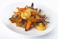 Roasted carrots and onions