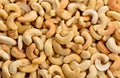 Roasted cashew nuts, top view Royalty Free Stock Photo