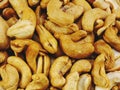 Roasted cashew nuts top view Royalty Free Stock Photo