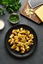 Roasted cauliflower on plate Royalty Free Stock Photo