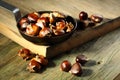 Roasted chestnuts. Royalty Free Stock Photo