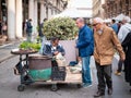 Roasted chestnuts seller