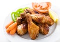 Roasted chicken drumsticks