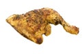 Roasted chicken leg quarter isolated Royalty Free Stock Photo