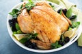 Roasted chicken for holiday or sunday dinner