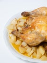 Roasted Chicken with potatos Royalty Free Stock Photo