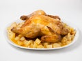 Roasted Chicken with potatos Royalty Free Stock Photo