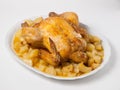 Roasted Chicken with potatos Royalty Free Stock Photo