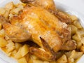 Roasted Chicken with potatos Royalty Free Stock Photo