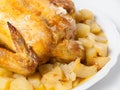 Roasted Chicken with potatos Royalty Free Stock Photo