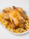 Roasted Chicken with potatos Royalty Free Stock Photo