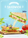 Roasted chicken sandwich poster