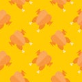 roasted chicken or turkey seamless pattern vector illustration Royalty Free Stock Photo