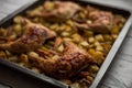 Roasted chicken with vegetables Royalty Free Stock Photo