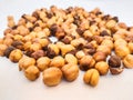 Roasted Chickpea Roasted Gram Roasted chana Roasted Kabuli Chana dried seeds heap closeup image photo