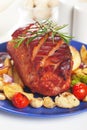 Roasted christmas ham