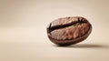 Roasted Coffee Bean Close up, Single roasted coffee bean, detailed texture Royalty Free Stock Photo