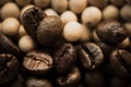 Roasted coffee beans background. Royalty Free Stock Photo