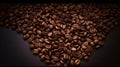 Roasted coffee beans background, generative ai Royalty Free Stock Photo