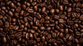 Roasted coffee beans background, generative ai Royalty Free Stock Photo
