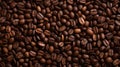 Roasted coffee beans background, generative ai Royalty Free Stock Photo
