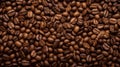 Roasted coffee beans background, generative ai Royalty Free Stock Photo