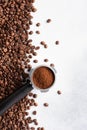 Roasted coffee beans background