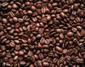 Roasted coffee beans background, texture Royalty Free Stock Photo