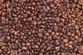 Roasted coffee beans, can be used as a background. Coffee Beans Royalty Free Stock Photo