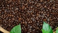 Roasted coffee beans, can be used as a background Royalty Free Stock Photo