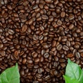 Roasted coffee beans, can be used as a background Royalty Free Stock Photo