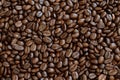 Roasted coffee beans, can be used as a background Royalty Free Stock Photo