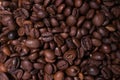 Roasted Coffee Beans close up detail / macro view Royalty Free Stock Photo