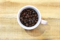 Roasted coffee beans closeup background espresso black closeup Royalty Free Stock Photo