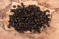 Roasted coffee beans. Detail view of the texture Royalty Free Stock Photo