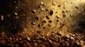 Roasted Coffee Beans Explosion: A Symphony of Brown Royalty Free Stock Photo