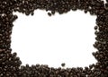 Roasted coffee beans frame Royalty Free Stock Photo